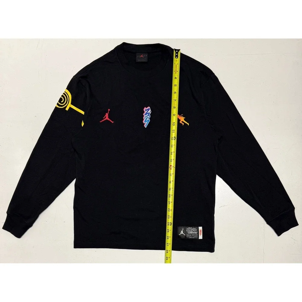 Jordan x Naruto Zion Williamson Long Sleeve Shirt Black DQ6024-010‎ Mens Medium